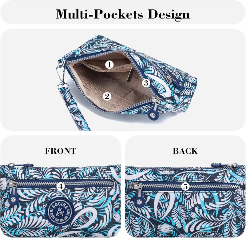 AOCINA Small Wristlet Wallet for Women RFID Blocking Crossbody Purse Gifts for Valentines Day Nylon Cell Phone Purses - Image 5